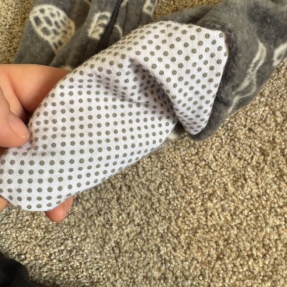 Monkey Bars Fleece Footie PJs Pyjamas 24M NEW Grey Red - Picture 4 of 7